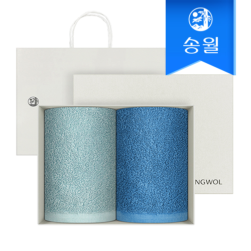 송월타월 항균 프리미엄무지170g 2매 선물세트(크림상하+쇼핑백) 답례품