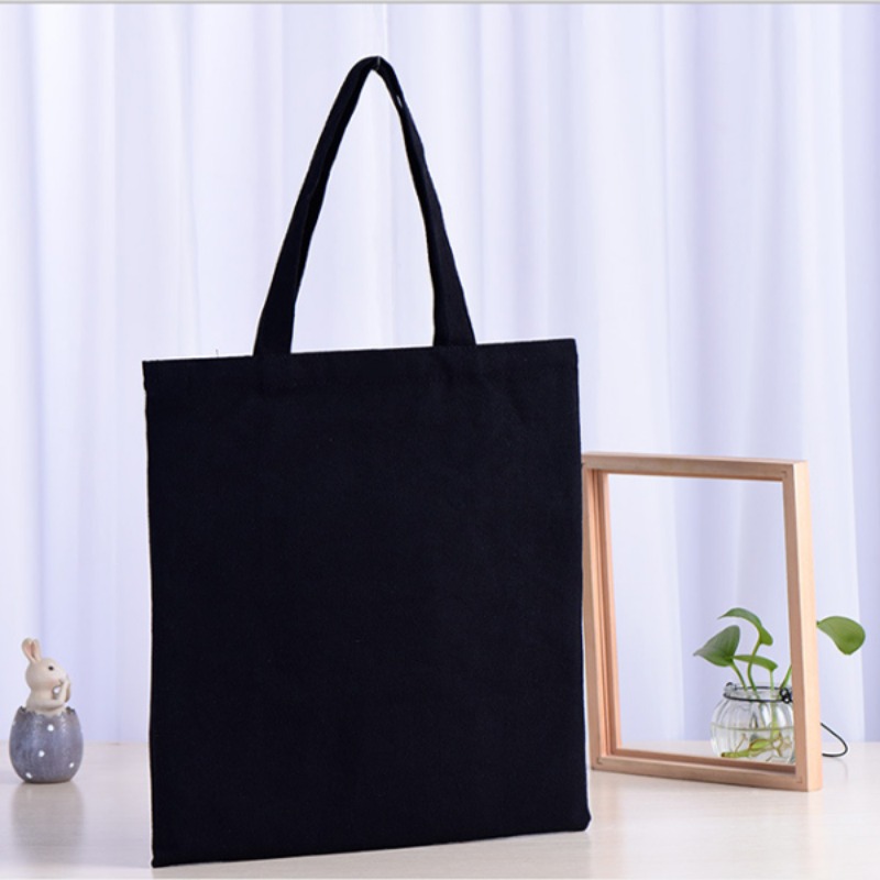 무지 블랙 캔버스백 에코백 32x35CM