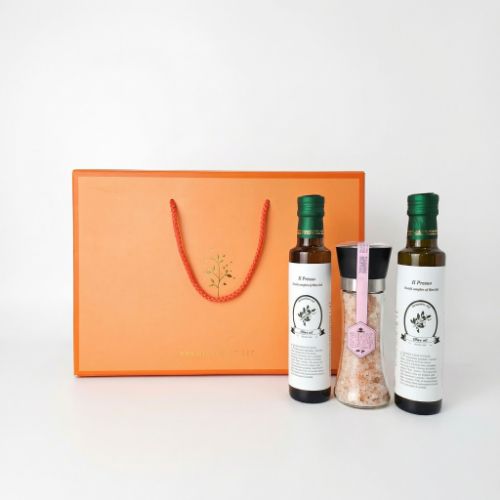 올리브오일 250ml x 2p + 핑크솔트200g 글라인더포함 선물세트